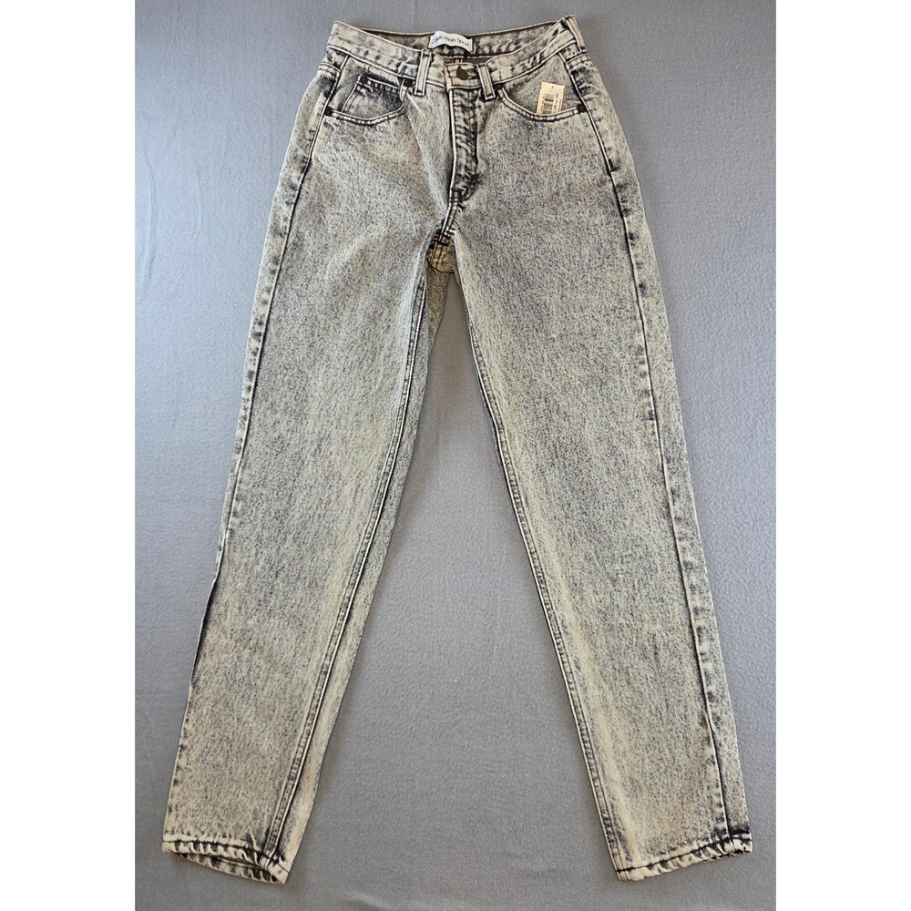 Vintage 90s Calvin Klein Sport Acid Wash Jeans Womens 8 High Rise Straight NWT